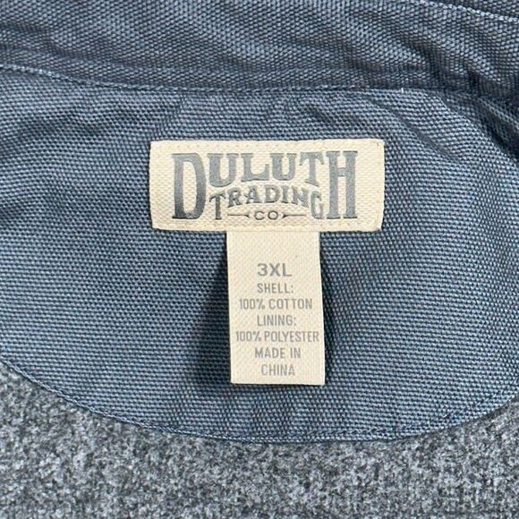 Duluth Trading Heavyweight Canvas Jacket Mens 3XL Fleece Lined Work Shirt Snap - Picture 3 of 12